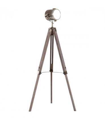 Floor Lamp, 65L, Wood/Bronze Colour, 140cm Height, Adjustable Angle