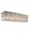 Ceiling Light Modern Crystal Chandelier Glass Silver 80cm x 25cm x 23cm