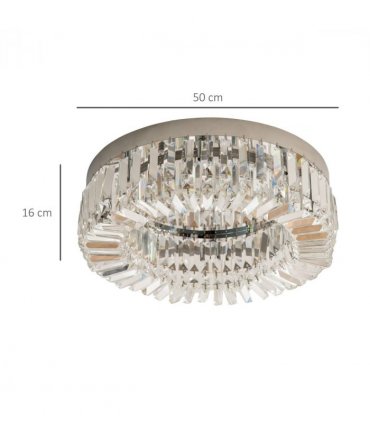 Crystal Ceiling Light Chandeliers Stainless Steel Pendant Silver