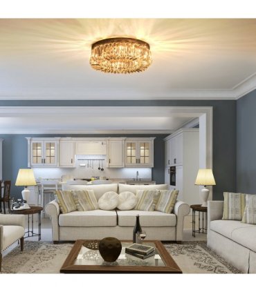 Crystal Ceiling Light Chandeliers Stainless Steel Pendant Silver