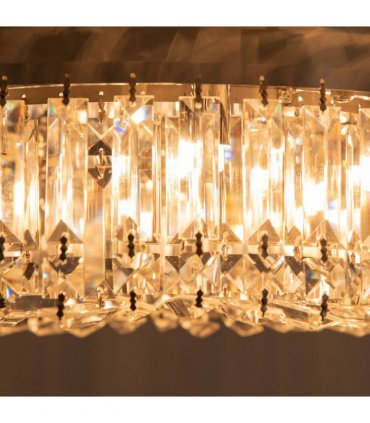 Crystal Ceiling Light Chandeliers Stainless Steel Pendant Silver