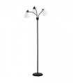 Floor Lamp 3 Adjustable Rotating Lights, Steel Frame, 155cm, Black