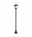 Outdoor Garden Solar Post Lamp Dimmable LED Lantern Bollard 1.2M Tall Black