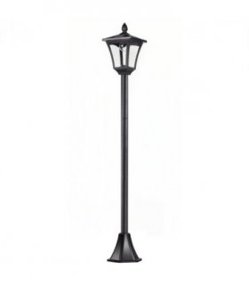 Outsunny Solar Powered Lamp Post, IP44, 18Lx18Wx160H cm-Black
