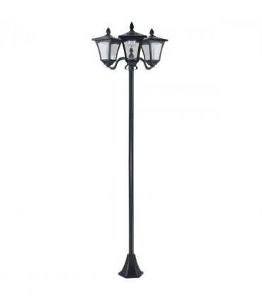 3-Solar Powered Lamp Post, IP44, 51.5Lx47Wx182.5H cm-Black