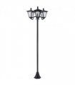 3-Solar Powered Lamp Post, IP44, 51.5Lx47Wx182.5H cm-Black