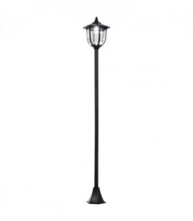 Garden Solar LED Lamp Post Black ABS 26.5cm x 26.5cm x 177cm 1.77m Tall
