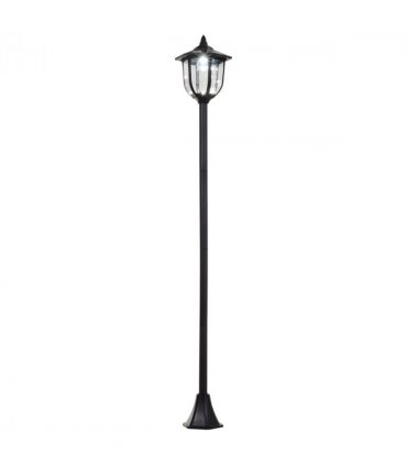 Garden Solar LED Lamp Post Black ABS 26.5cm x 26.5cm x 177cm 1.77m Tall
