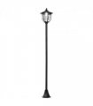 Garden Solar LED Lamp Post Black ABS 26.5cm x 26.5cm x 177cm 1.77m Tall