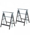 2xTelescopic Builders Trestle Work Bench-Black