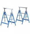 Set Of 2 Steel Adjustable Saw Horses Telescopic Builders Trestle/Bench
