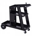 Welding Cart Welder Trolley Garage for Gas Bottle Wheels, Black