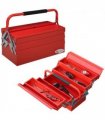 Metal Tool Box 3 Tier 5 Tray Professional Toolbox, 45x22.5x34.5cm, Red