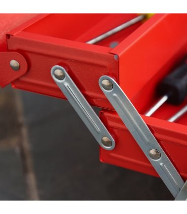 Metal Tool Box 3 Tier 5 Tray Professional Toolbox, 45x22.5x34.5cm, Red
