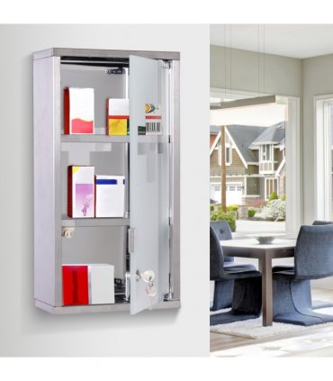 Wall Mounted Medicine Cabinet-Silver
