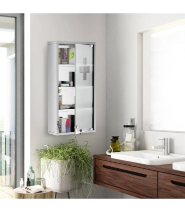 LED Illuminated Bathroom Infrared Sensor Mirror Dustproof 60�80x4CM HOMCOM