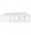 Gazebo Steel PE White 800L x 400W x 280Hcm 8m Garden Marquee Canopy Party
