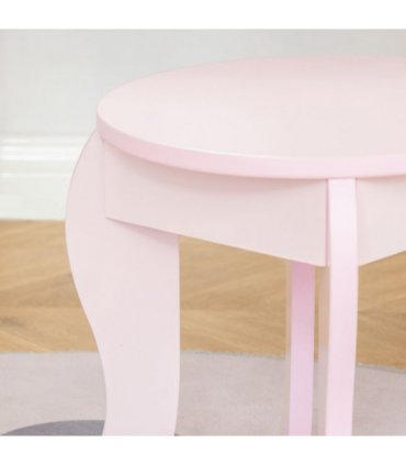 Kids Vanity Table & Stool Girls Dressing Set Make Up Desk with Mirror HOMCOM