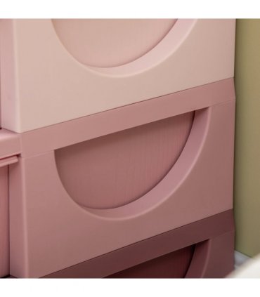 Kids Storage Unit Toy Box Vertical Dresser with Six Drawers - Pink HOMCOM