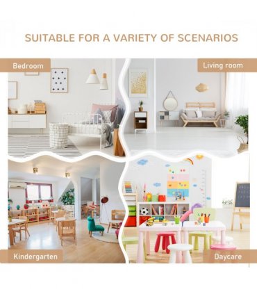 4-Piece Set Kids Wood Table Chair Bench Storage Function for 3 Years+ HOMCOM