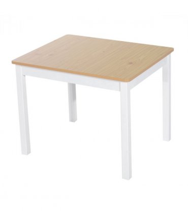 4-Piece Set Kids Wood Table Chair Bench Storage Function for 3 Years+ HOMCOM