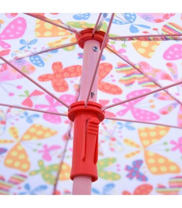 Metal Multi Kids Chair Set Butterfly Pattern Outdoor Parasol 39L x 38W x 52Hcm