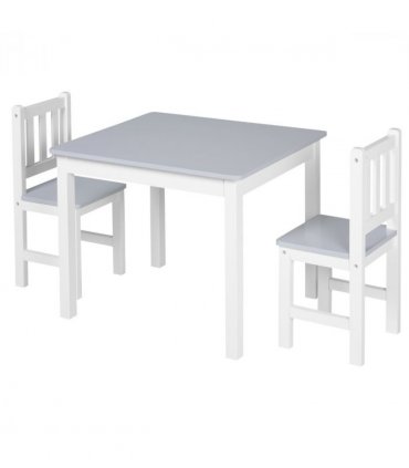 Kids Table and 2 Chairs Set 3 Pieces Toddler Multi-usage Desk Indoor HOMCOM