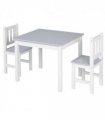 Kids Table and 2 Chairs Set 3 Pieces Toddler Multi-usage Desk Indoor HOMCOM