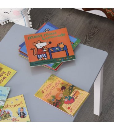 Kids Table and 2 Chairs Set 3 Pieces Toddler Multi-usage Desk Indoor HOMCOM