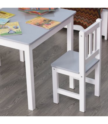 Kids Table and 2 Chairs Set 3 Pieces Toddler Multi-usage Desk Indoor HOMCOM
