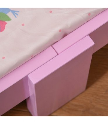 Kids Bed Princess Castle Theme w/ Side Rails Slats Home 3-6 Yrs Pink