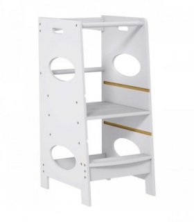 Kids Step Stool Toddler Kitchen Stool w/ Adjustable Standing Platform
