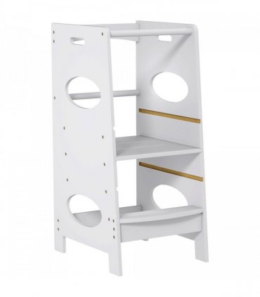 Kids Step Stool Toddler Kitchen Stool w/ Adjustable Standing Platform