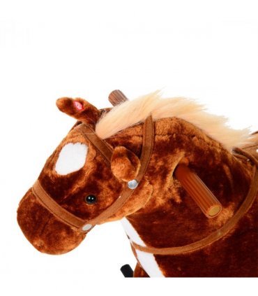 Child Boys Walking Horse Riding Toy Plush Walk Pony Wheels Sound