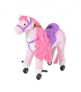 Child Mechanical Walking Ride on Horse Toy Plush Walk Pony Sound