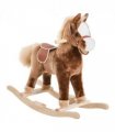 Kids Rocking Horse Wooden Plush Children Ride On Toy Rocker Baby Gift HOMCOM