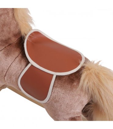 Kids Rocking Horse Wooden Plush Children Ride On Toy Rocker Baby Gift HOMCOM