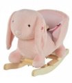 Cute Kids Ride-On Rocking Rabbit Sound Handlebars Seat Belt Plush Body HOMCOM
