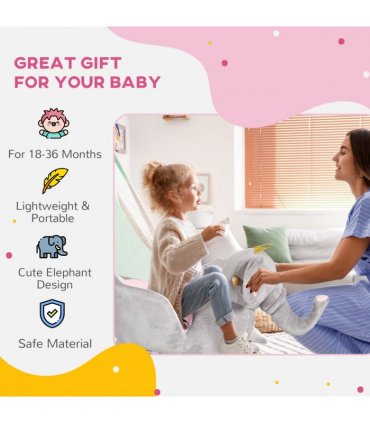 Baby Rocking Horse Elephant Rocking Chair Rocker Toy, for 18-36 Months
