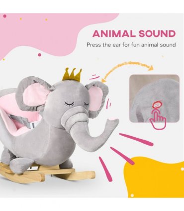Baby Rocking Horse Elephant Rocking Chair Rocker Toy, for 18-36 Months