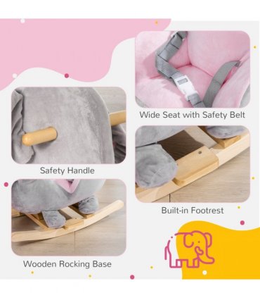 Baby Rocking Horse Elephant Rocking Chair Rocker Toy, for 18-36 Months