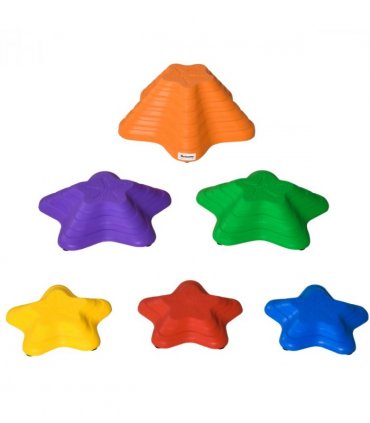 Six-Piece Balance Stepping Stones Stackable Non-slip Obstacle Course Outsunny
