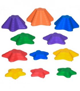 Kids Balance Stepping Stones Non-Slip Obstacle Course Multi-colored 11-Piece