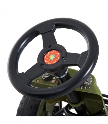 Pedal Go Kart Ride On Racer Hand Brake EVA Tyre Adjsuatble Seat Green HOMCOM