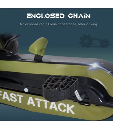 Pedal Go Kart Ride On Racer Hand Brake EVA Tyre Adjsuatble Seat Green HOMCOM
