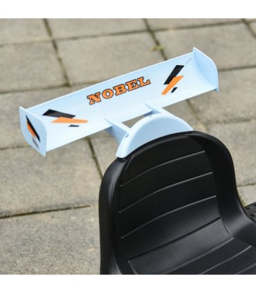 Child's Pedal Go Kart Manual Car Brake Gears Steering Wheel Seat Blue