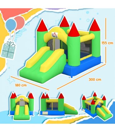 Bouncy Castle with Slide Inflatable Bouncer Kids Jumper Bounce Castle HOMCOM