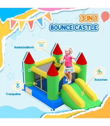 Bouncy Castle with Slide Inflatable Bouncer Kids Jumper Bounce Castle HOMCOM