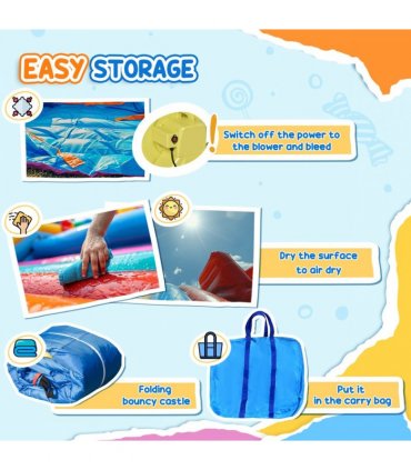 Bouncy Castle with Slide Inflatable Bouncer Kids Jumper Bounce Castle HOMCOM