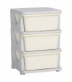 HOMCOM Kids Storage Unit w/ Three Drawers Three-Tier Chest Vertical Dresser